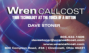 Wren CallCost Call Accounting Business Card Front